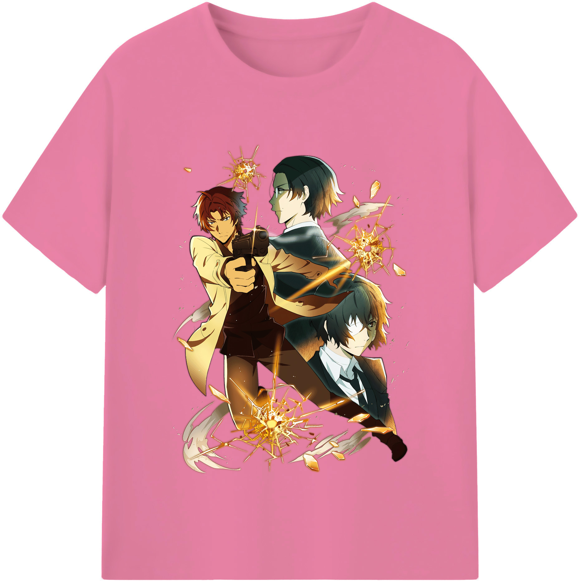 （画像用） 文豪ストレイドッグス Bungo Stray Dogs 綿100％半袖Tシャツ（フロントプリント）